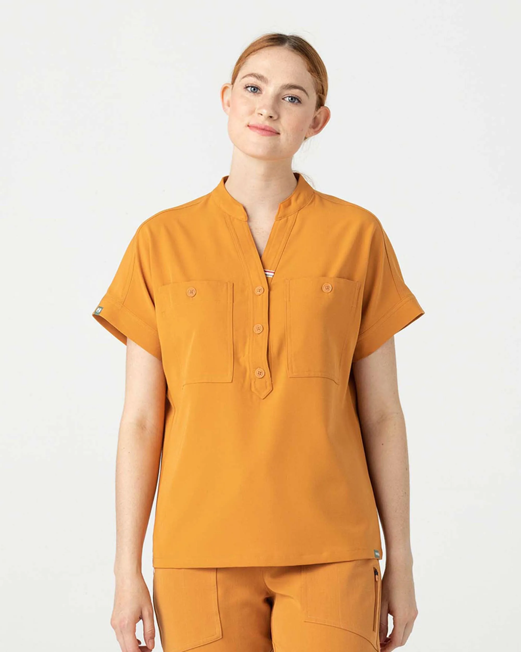 FYSEL® Fiji‎ ‎ Banded Collar Scrub Top