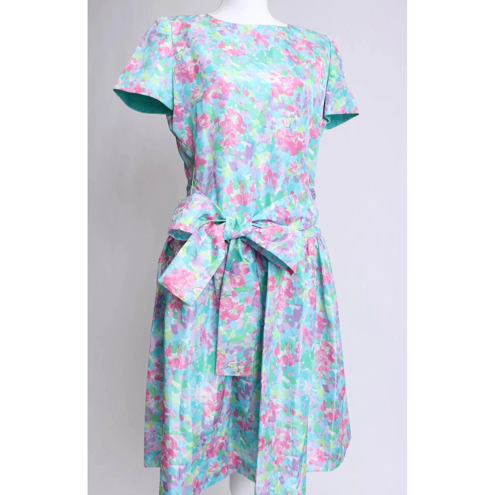 GENE ROYE 80's Floral Dress | Size M