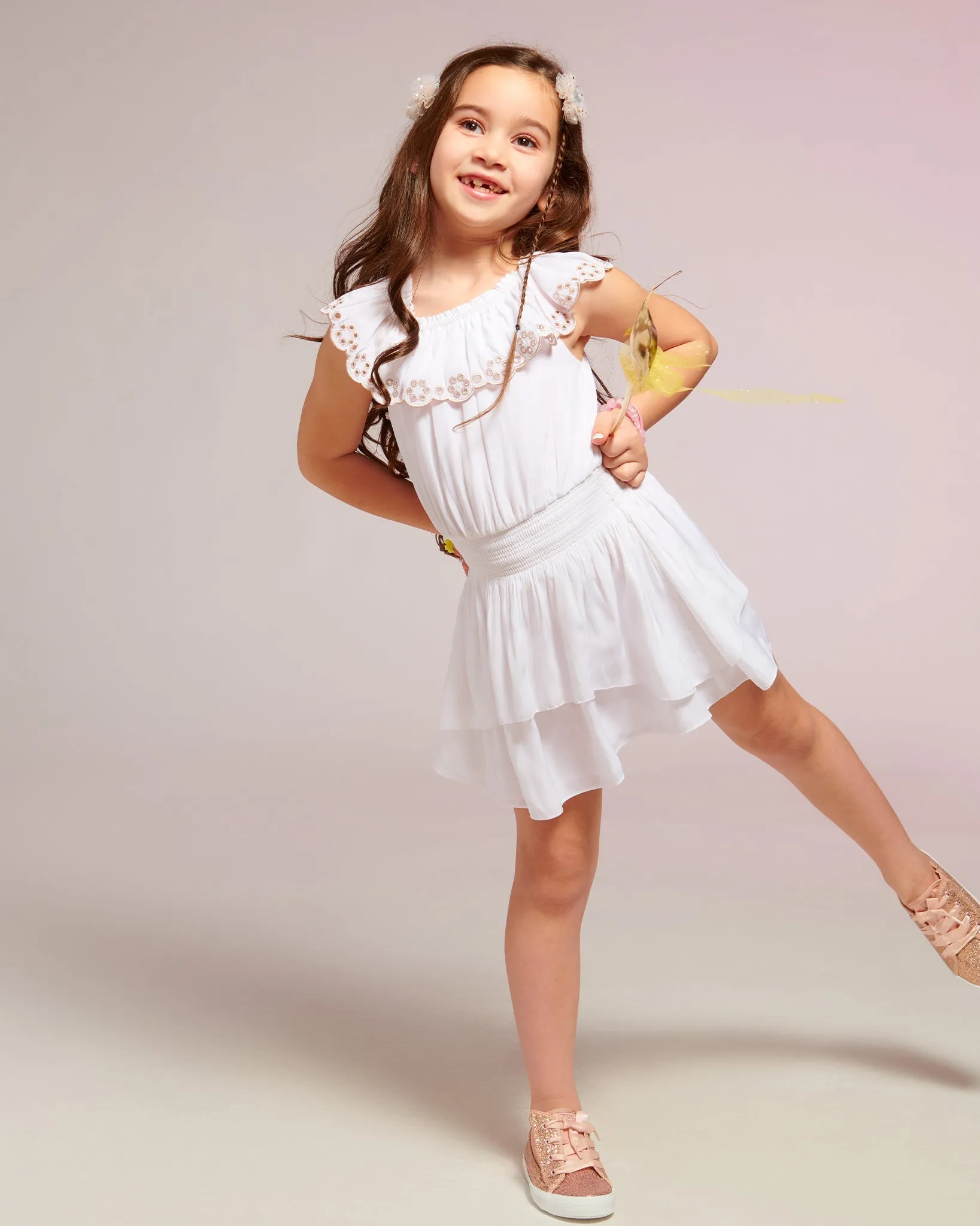 Girls Cynthia Ruffle Mini Dress