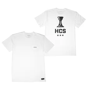 HCS Trophy White Pocket Tee