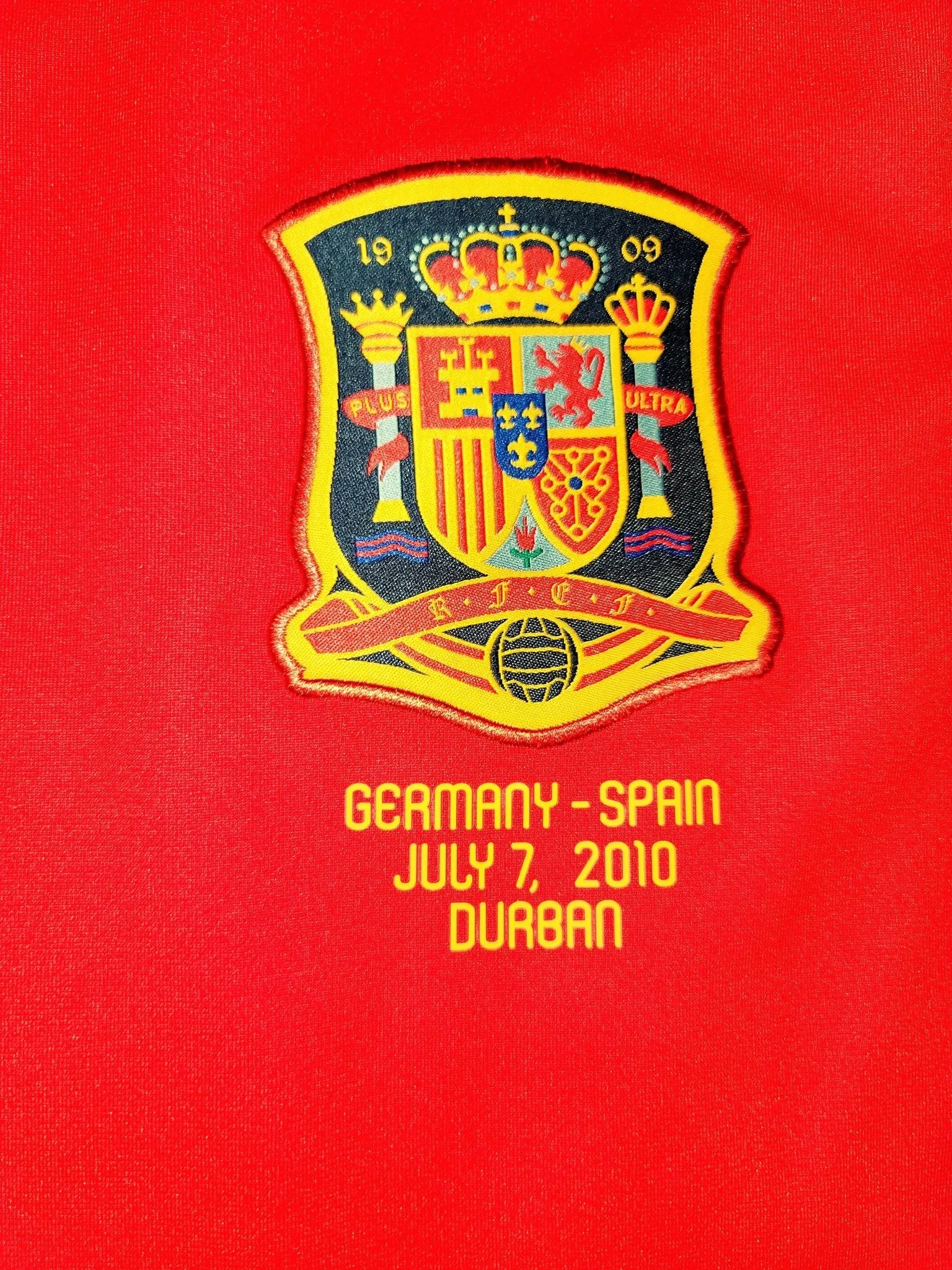 Iniesta Spain 2010 WORLD CUP SEMI FINAL Jersey Espana Camiseta Trikot Shirt L SKU# P47902