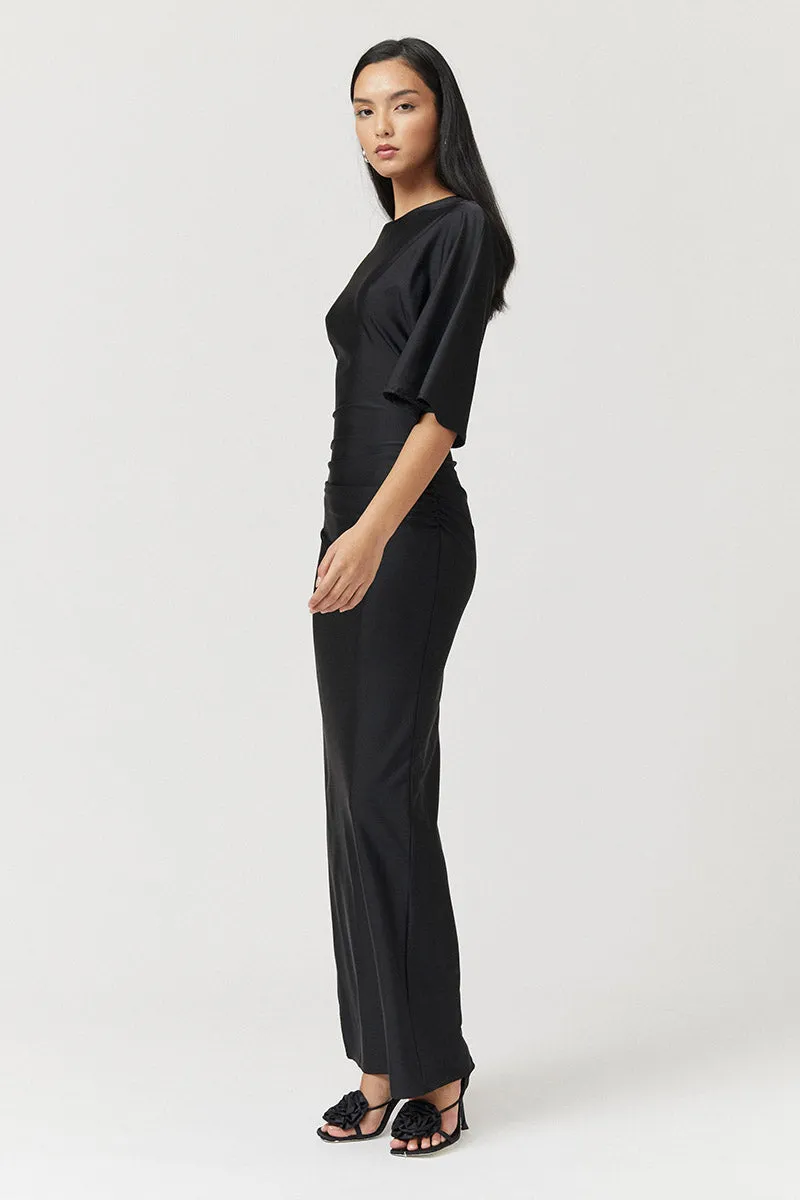 Ivy Cap Sleeve Maxi - Black