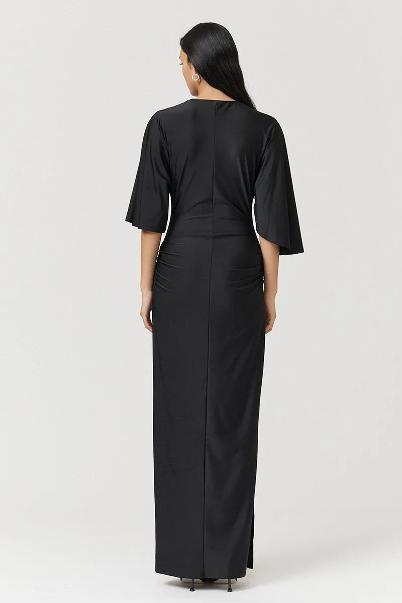 Ivy Cap Sleeve Maxi - Black