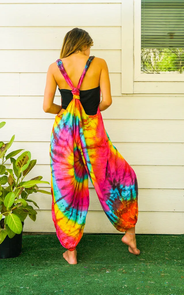 J34- Hand Dyed Hippie Racerback Jumpsuit Romper