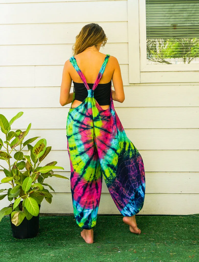 J43- Hand Dyed  Hippie Racerback Jumpsuit Romper