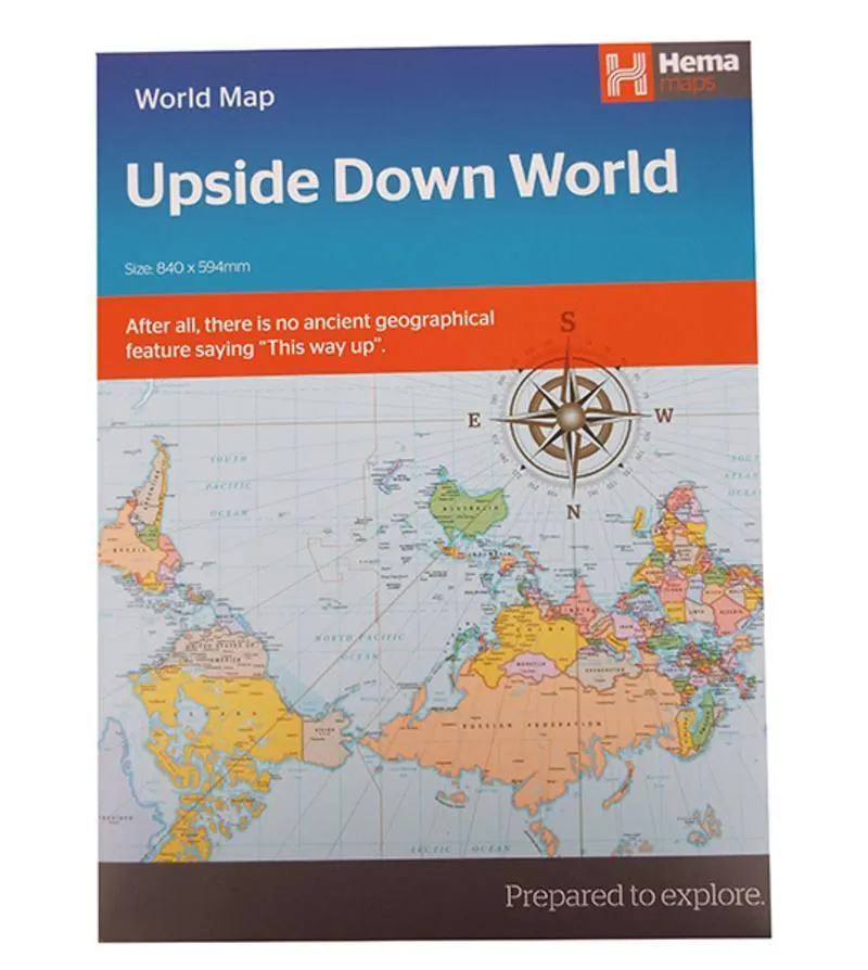 Kiwi Upside Down World Map