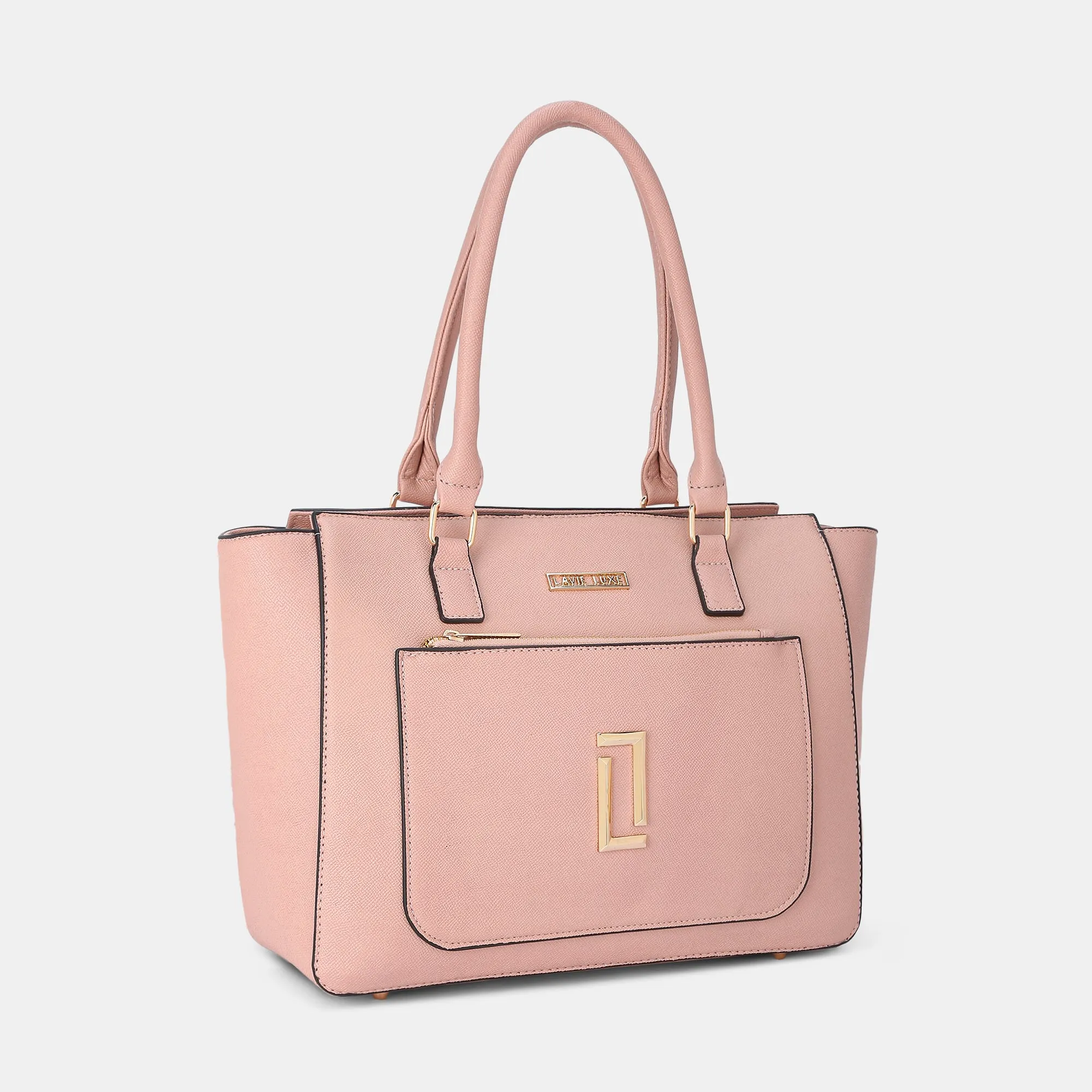 Lavie Luxe Kyle Pink Large Women's Tote Handbag