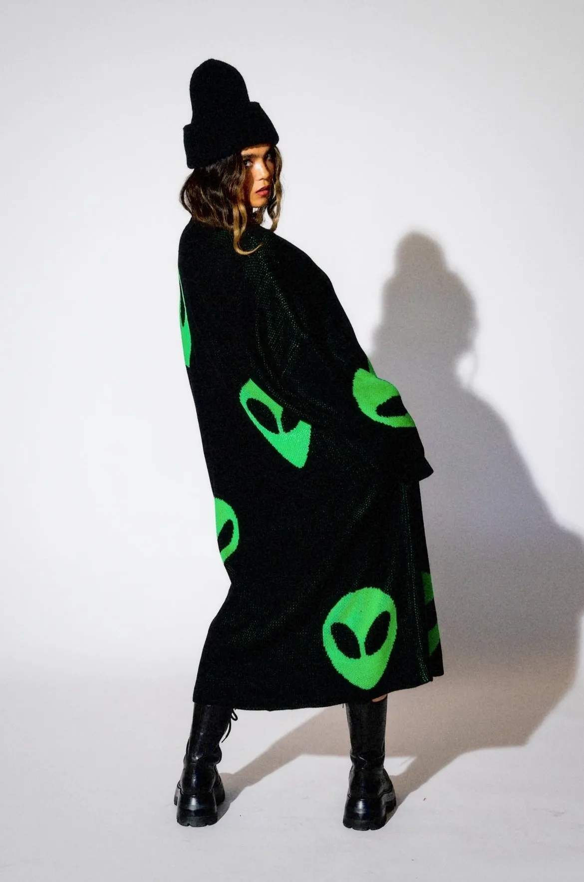 Literally Limitless Oversized Knit Dress in Alien Lover