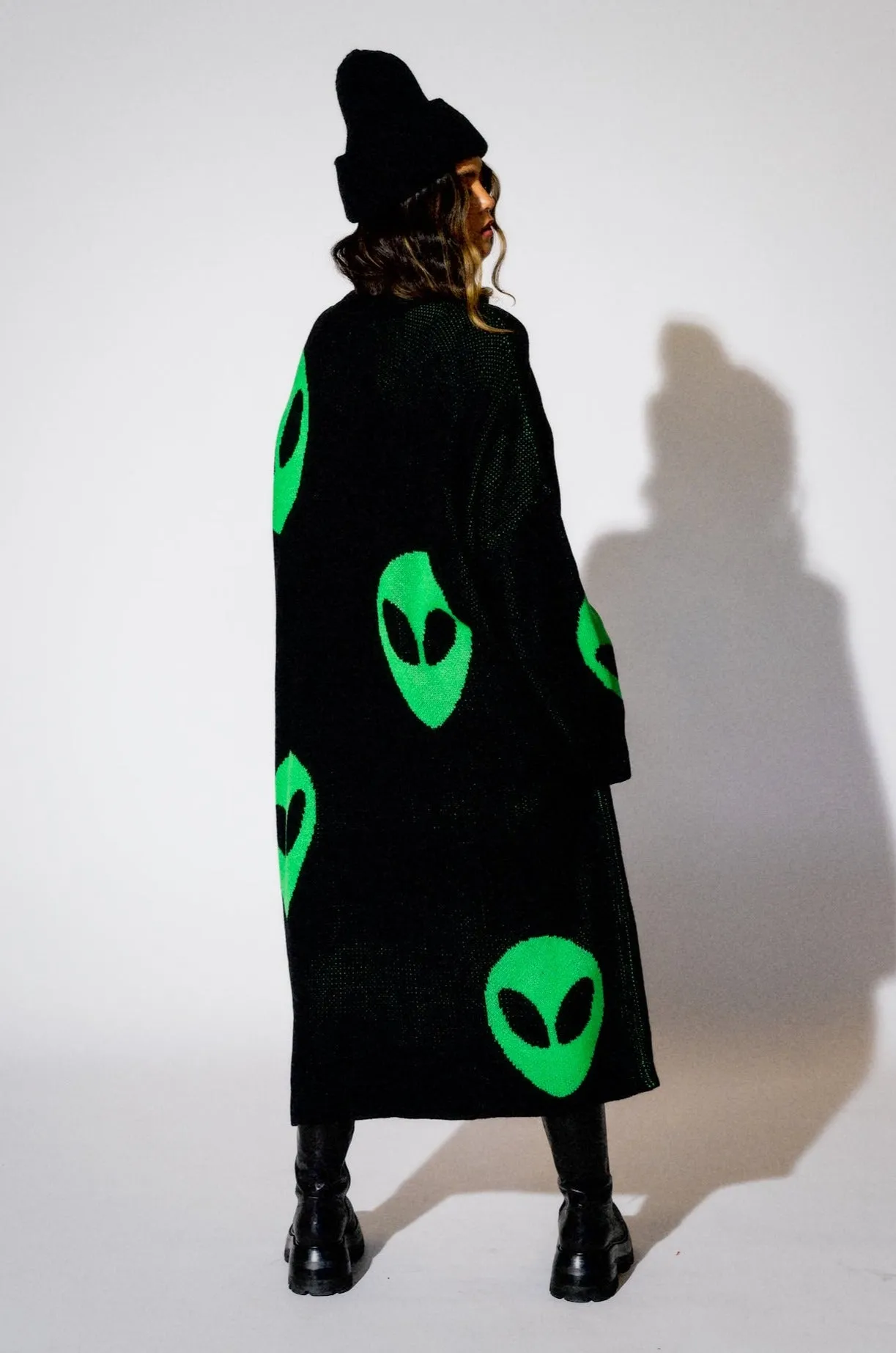 Literally Limitless Oversized Knit Dress in Alien Lover