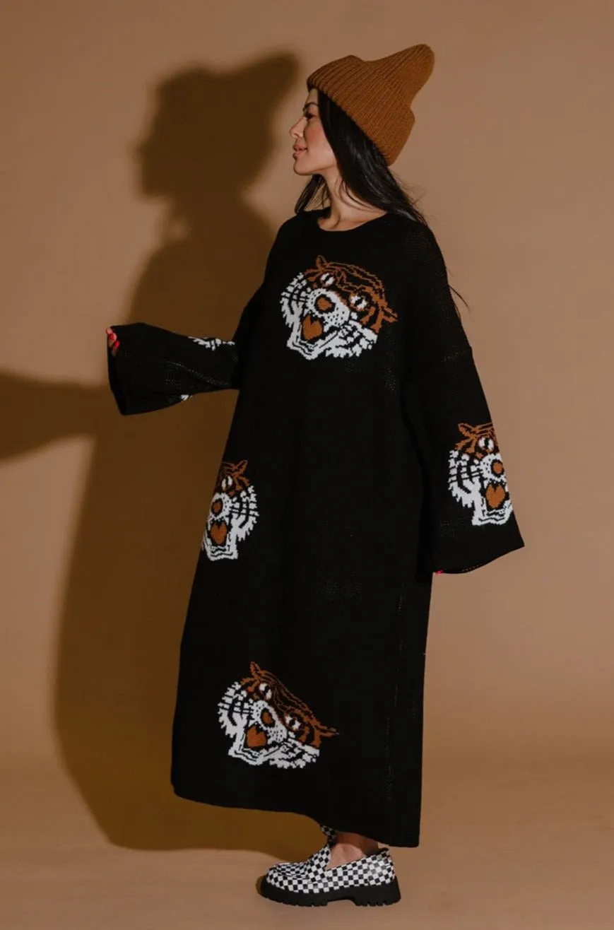 Literally Limitless Oversized Knit Dress in Tigress