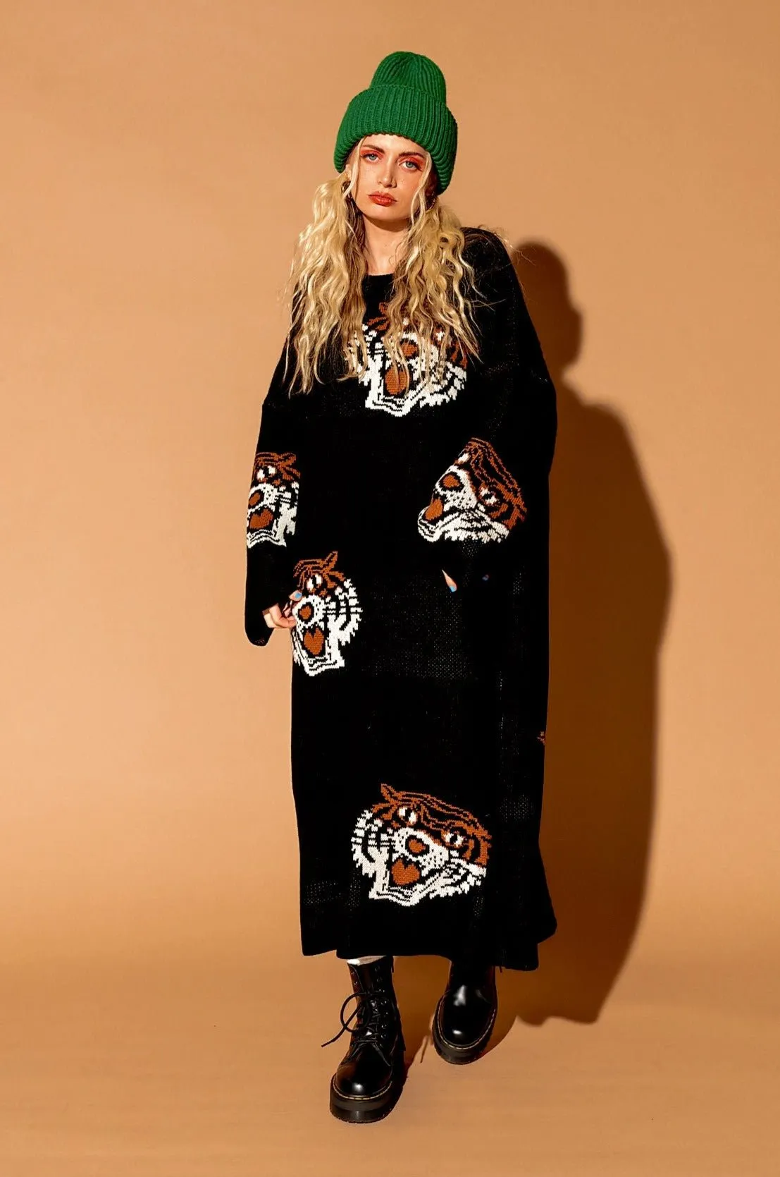 Literally Limitless Oversized Knit Dress in Tigress