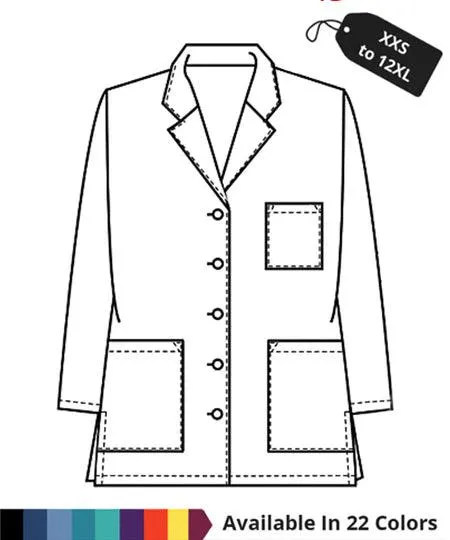 Made To Order Women's 32 Inch Three Pocket Long Lab Coat