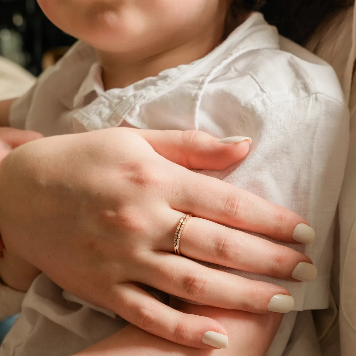 Mama Morse Code Ring