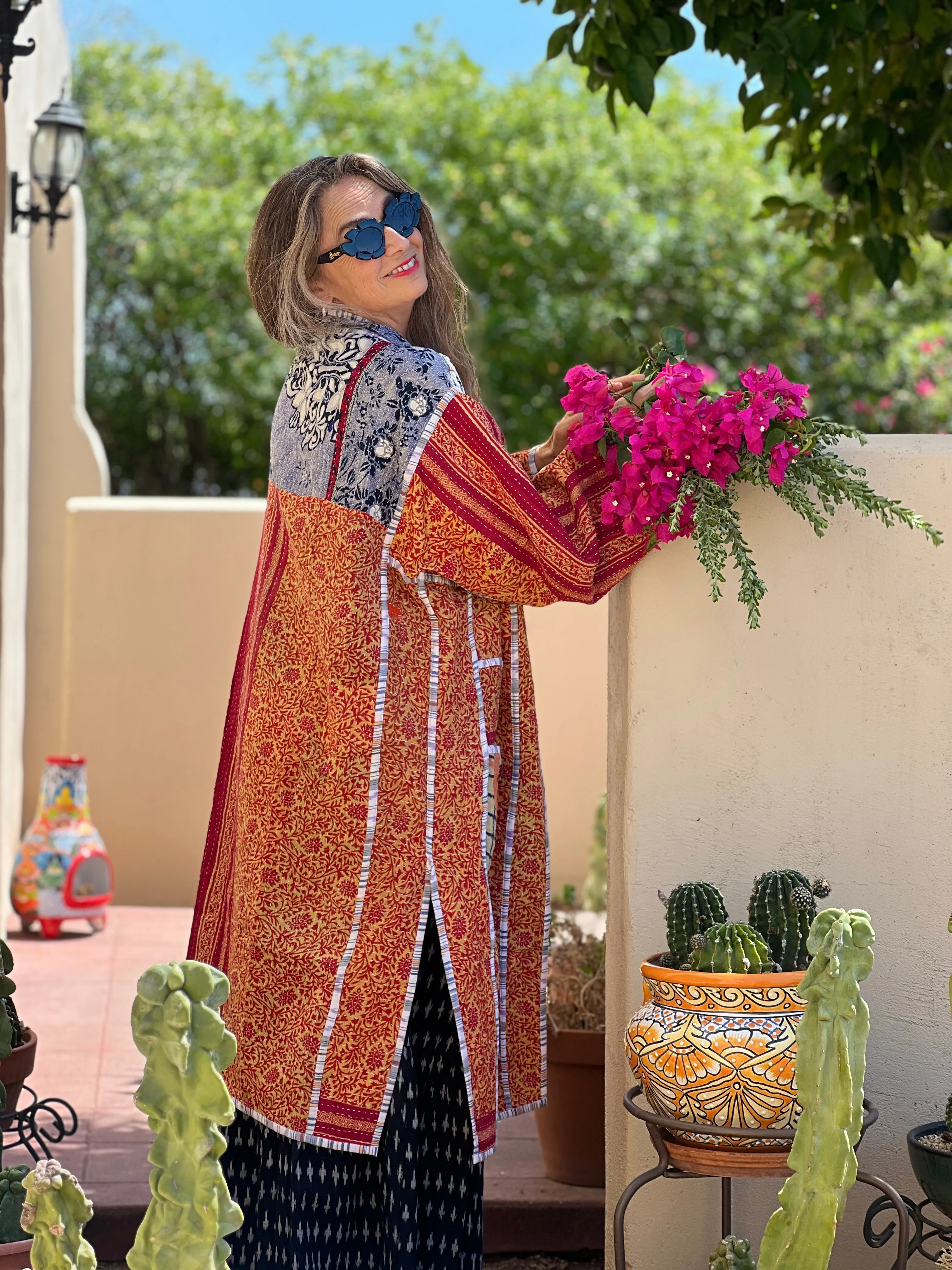 Maryam Cotton Vintage Quilted Kantha Coat ONE OF KIND