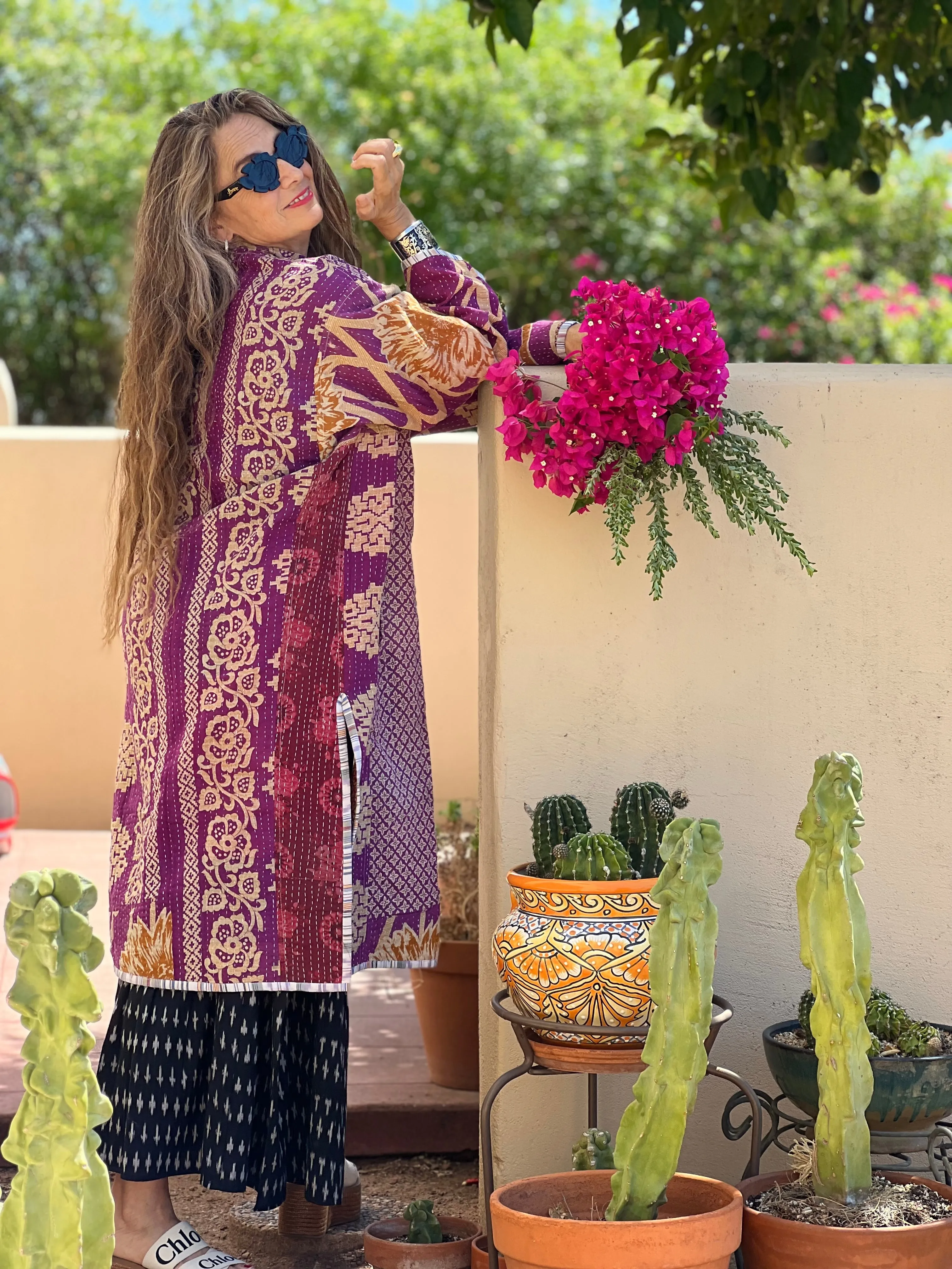 Maryam Cotton Vintage Quilted Kantha Coat ONE OF KIND