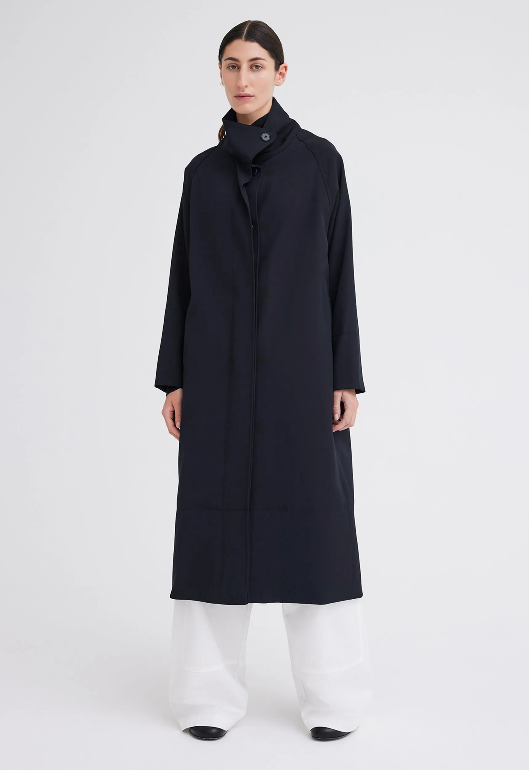 McLaren Wool Twill Coat - Black