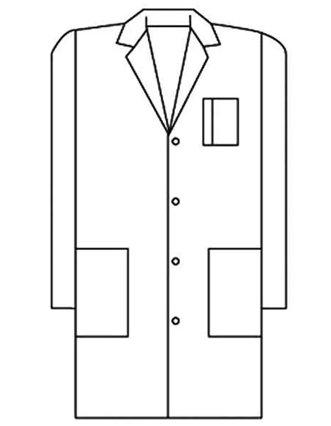 Meta Men's Three Pocket 38 Inch Long Medical Lab Coat