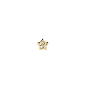 Mini Star Spark Gold Single Earring