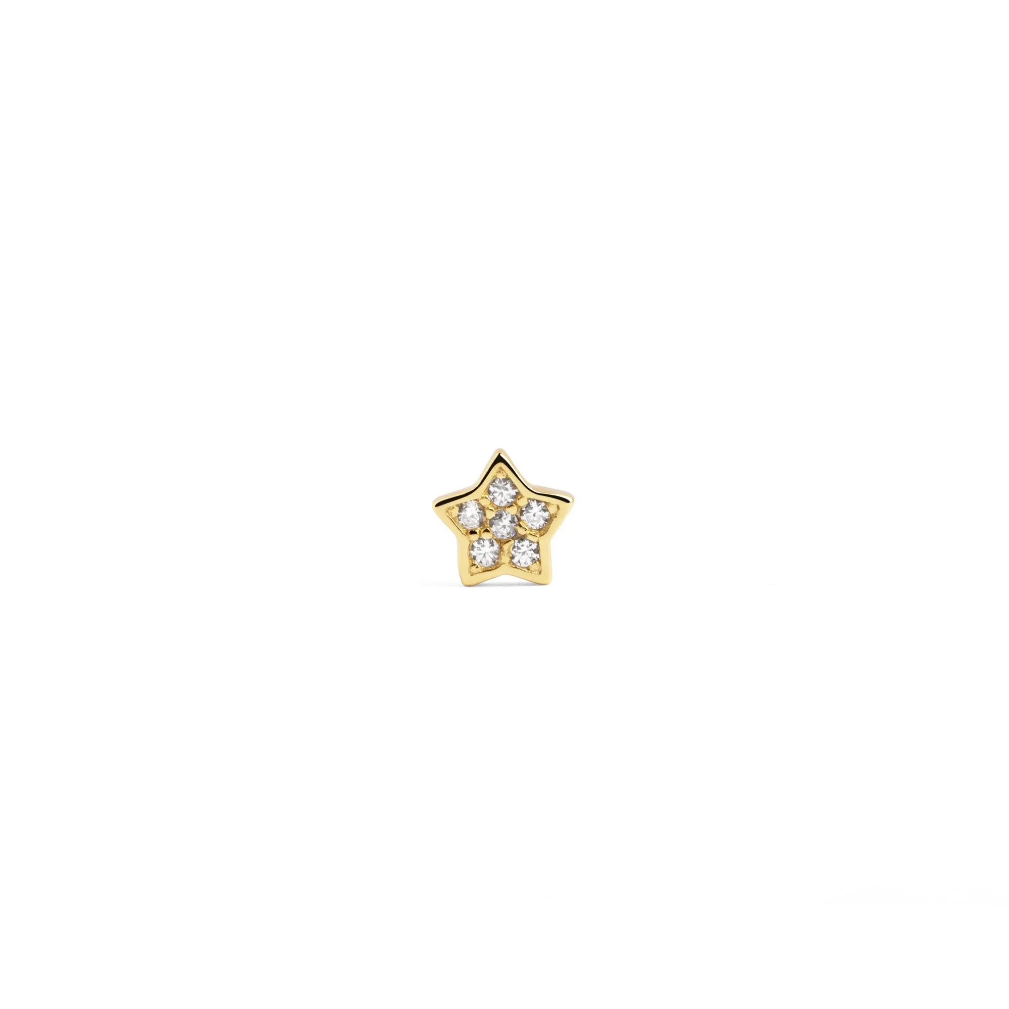 Mini Star Spark Gold Single Earring