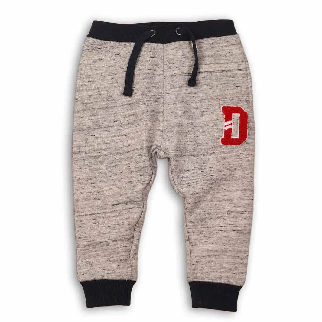 MINOTI-BOYS 'MELANGE GREY ' D- Applique Trouser MN713