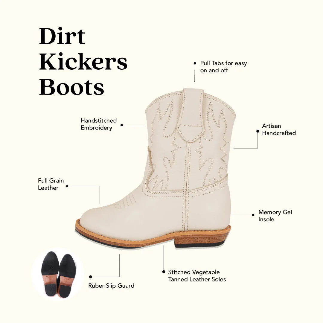 MK22860 - NEW Dirt Kickers Boots Bone [Western Leather Boots]