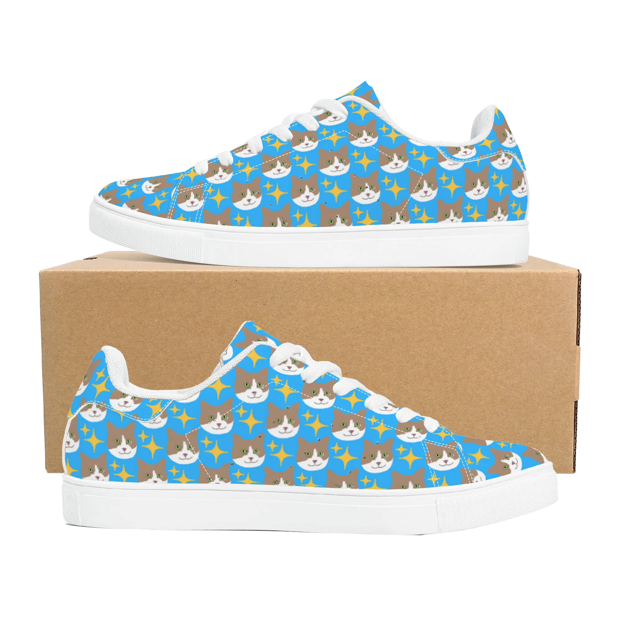 Mr. Peaches Low Top Vegan Leather Unisex Sneakers