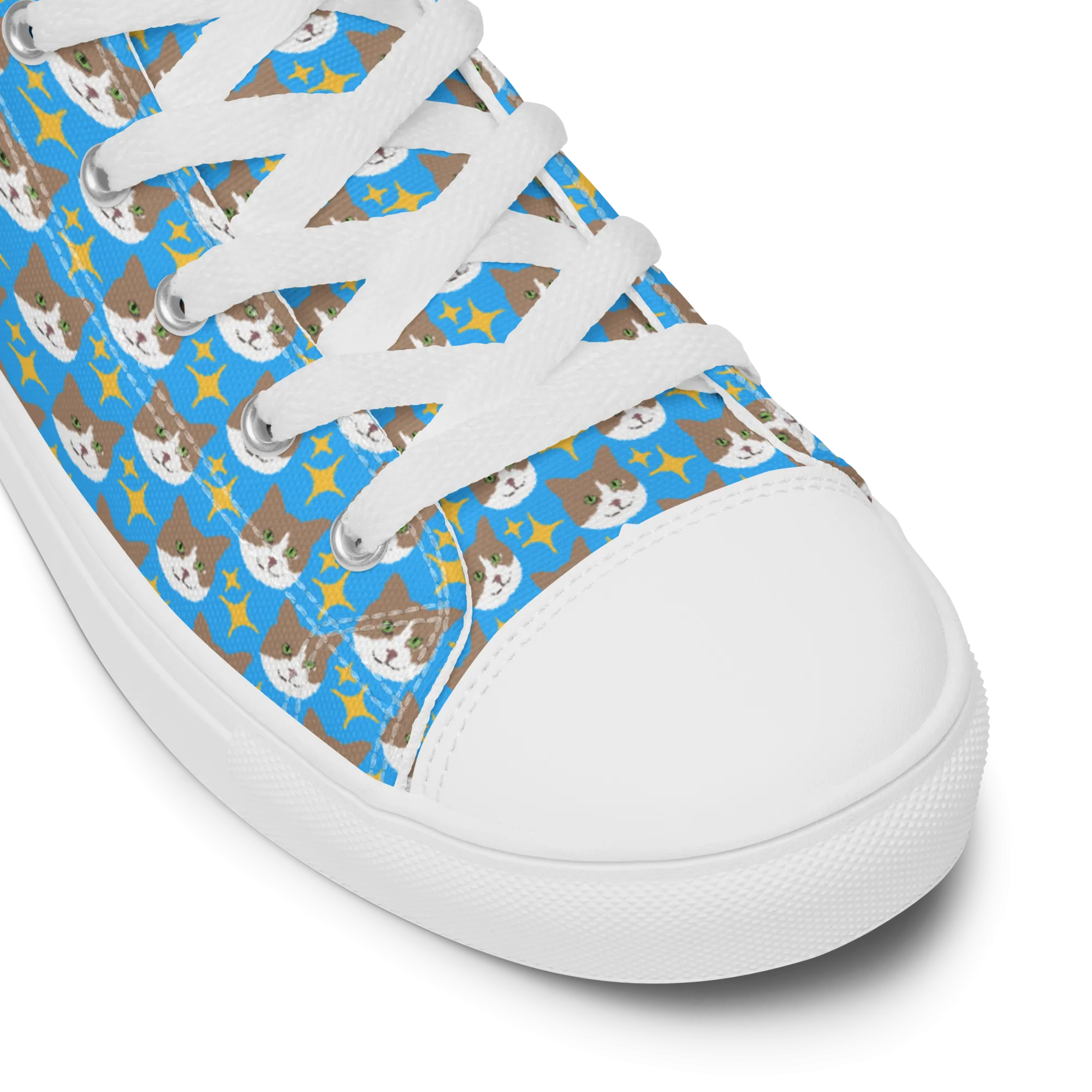 Mr. Peaches the Cat High Top Canvas Shoes (Men's)