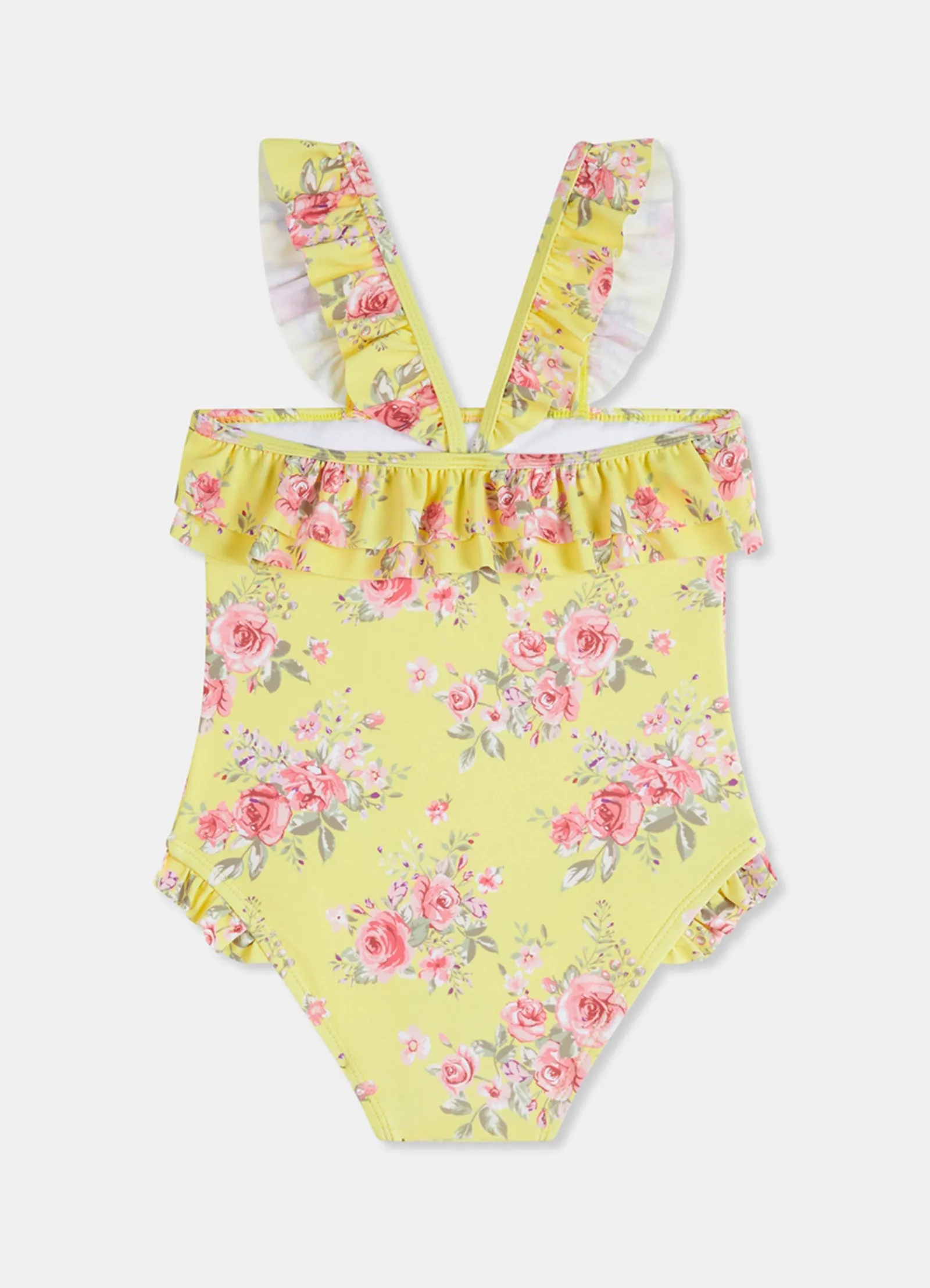 Paradise Garden Girls Ruffle Bandeau One Piece - Floral