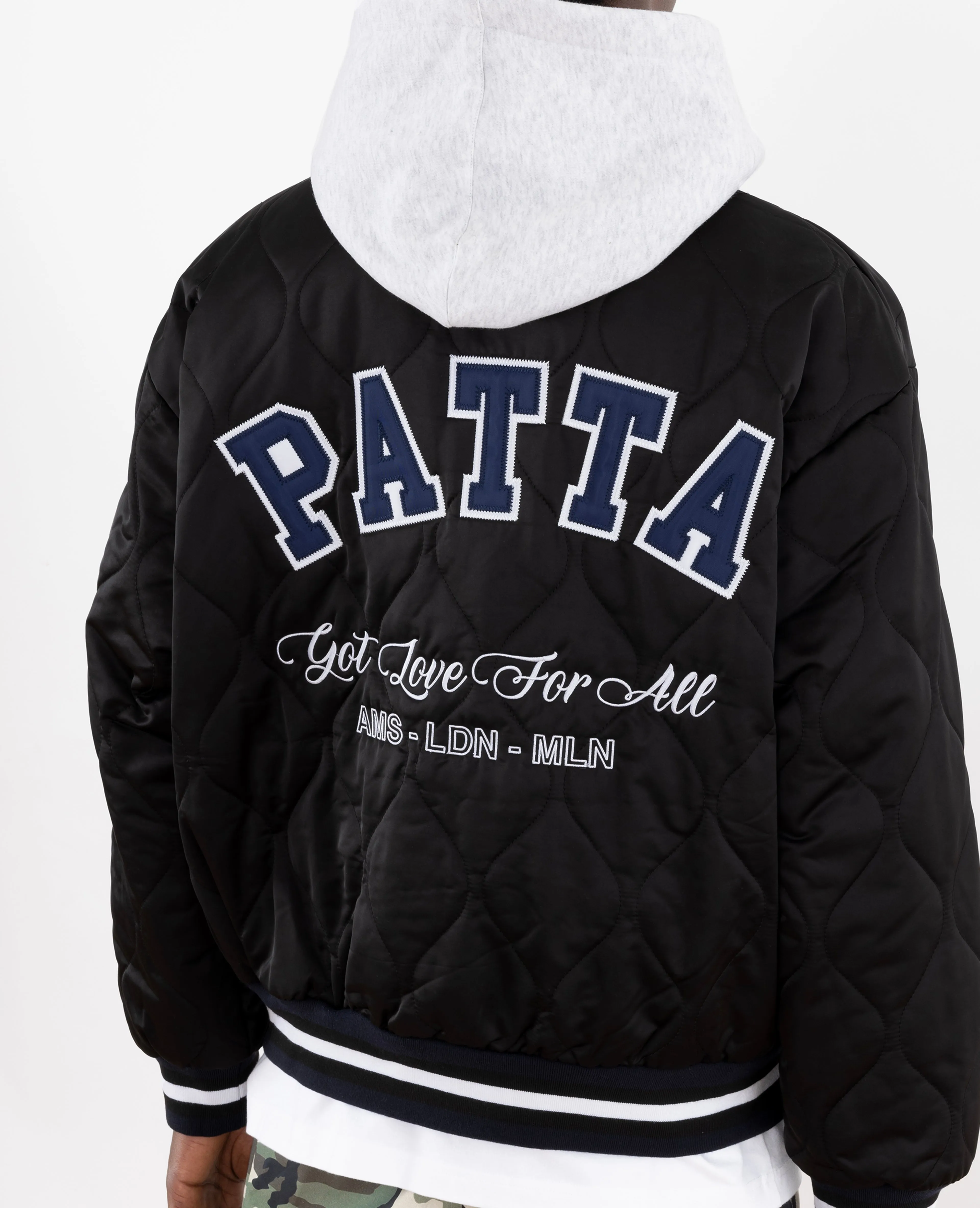 Patta Hooded Bomber Jacket (Black)