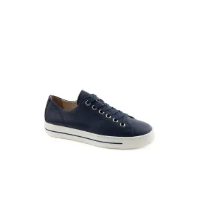 Paul Green 4704 Navy Leather Trainer