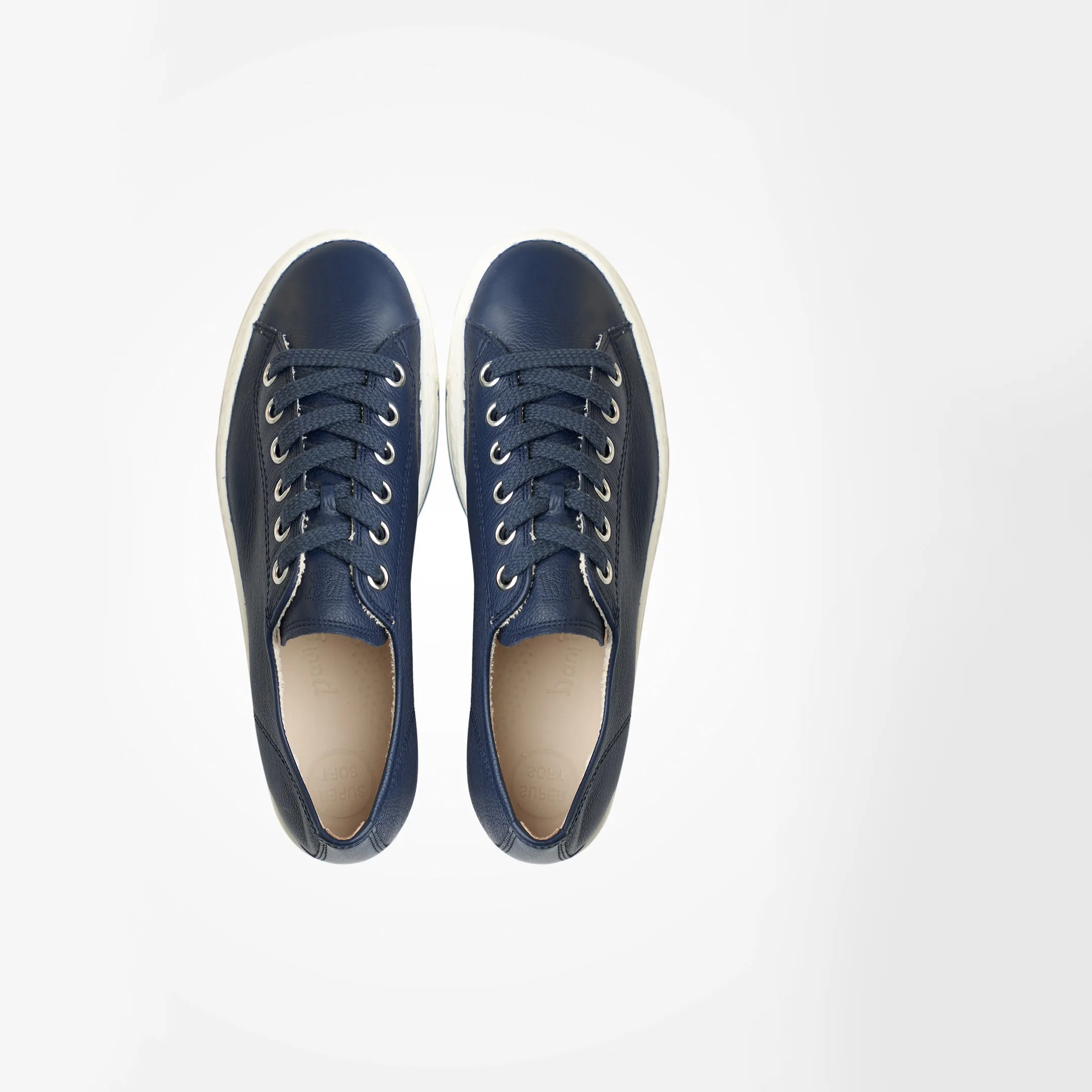 Paul Green 4704 Navy Leather Trainer