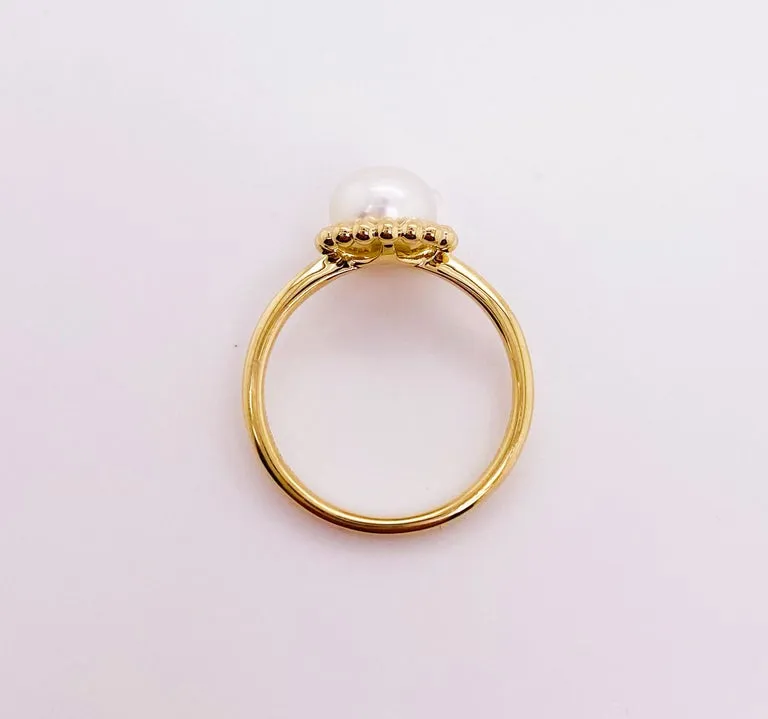 Pearl Beaded Frame Ring