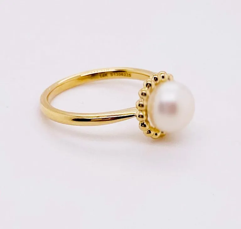 Pearl Beaded Frame Ring