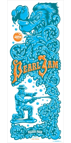 Pearl Jam 2009 Zilker Park Poster