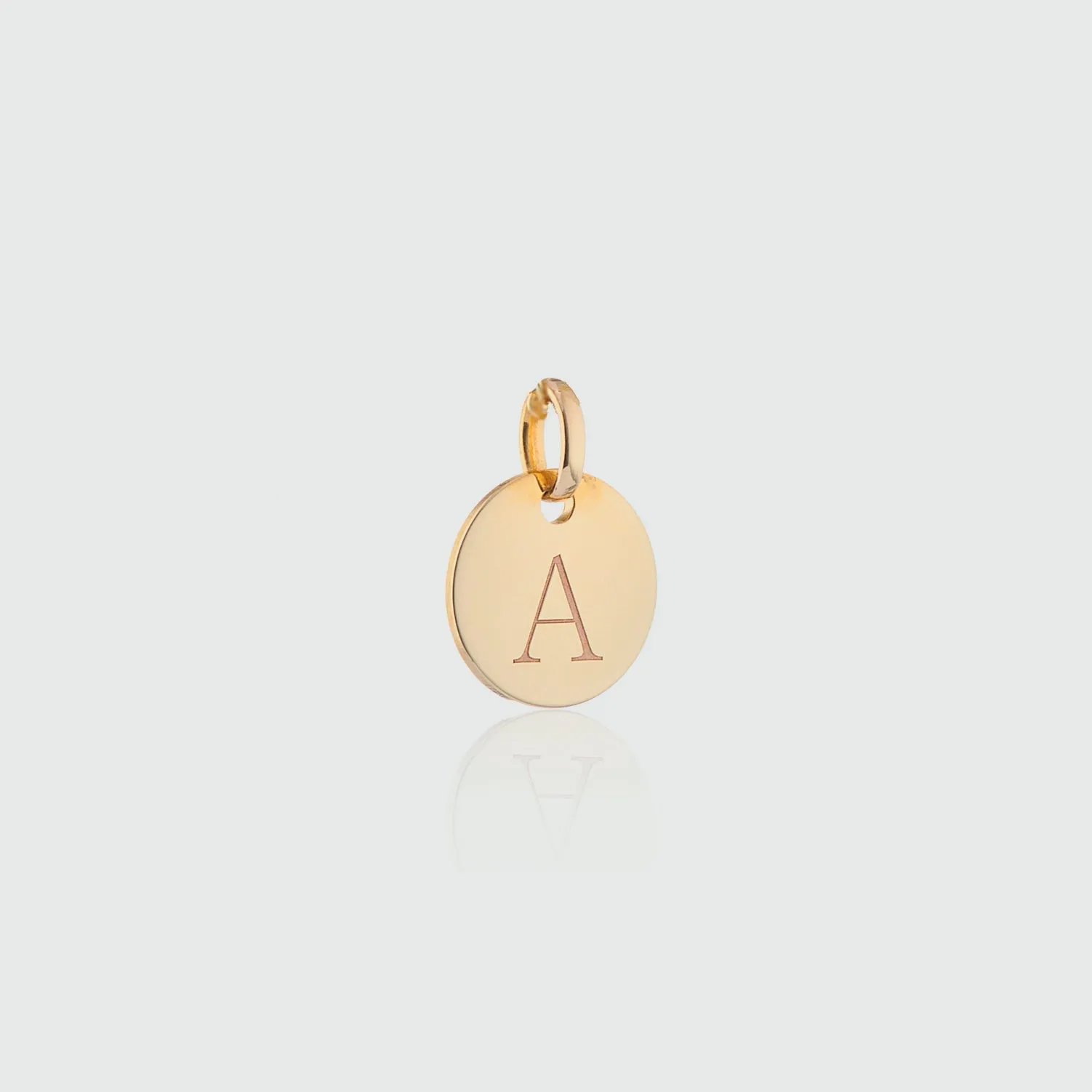 Pre-Engraved Mini 9ct Yellow Gold Disc Pendants (no chain)