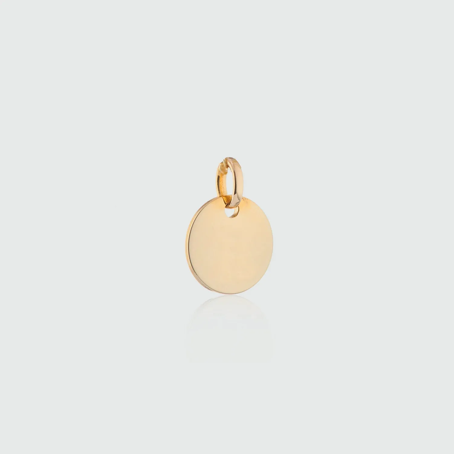 Pre-Engraved Mini 9ct Yellow Gold Disc Pendants (no chain)