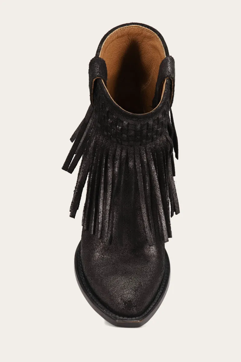 Sacha Short Fringe Bootie