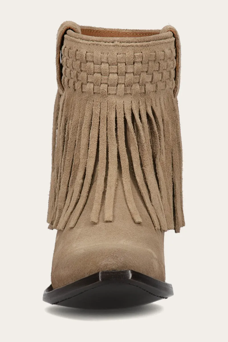 Sacha Short Fringe Bootie