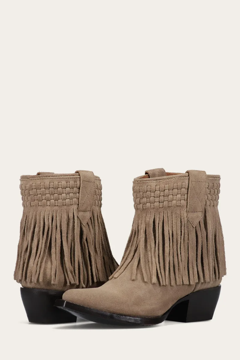 Sacha Short Fringe Bootie