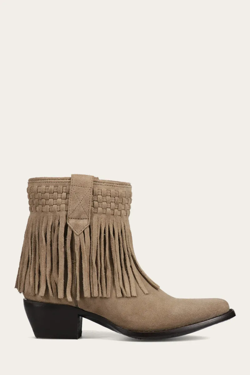 Sacha Short Fringe Bootie