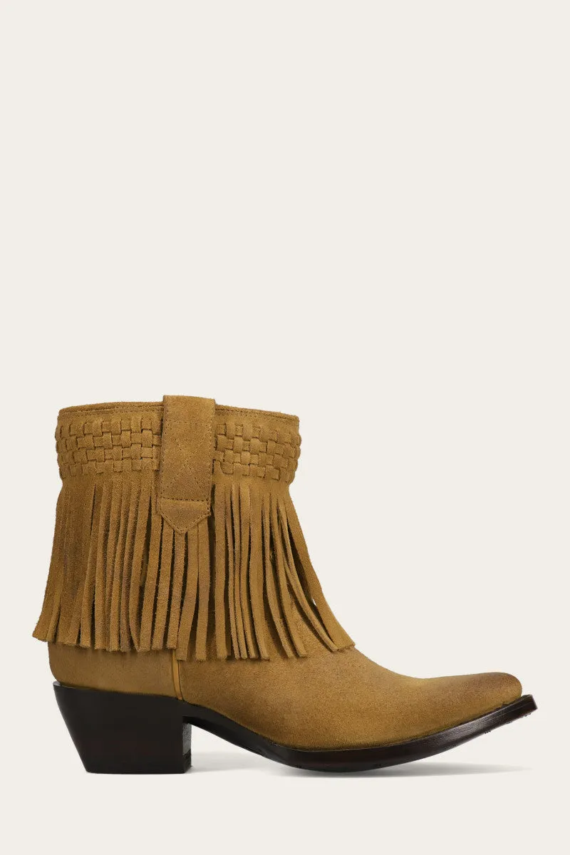 Sacha Short Fringe Bootie