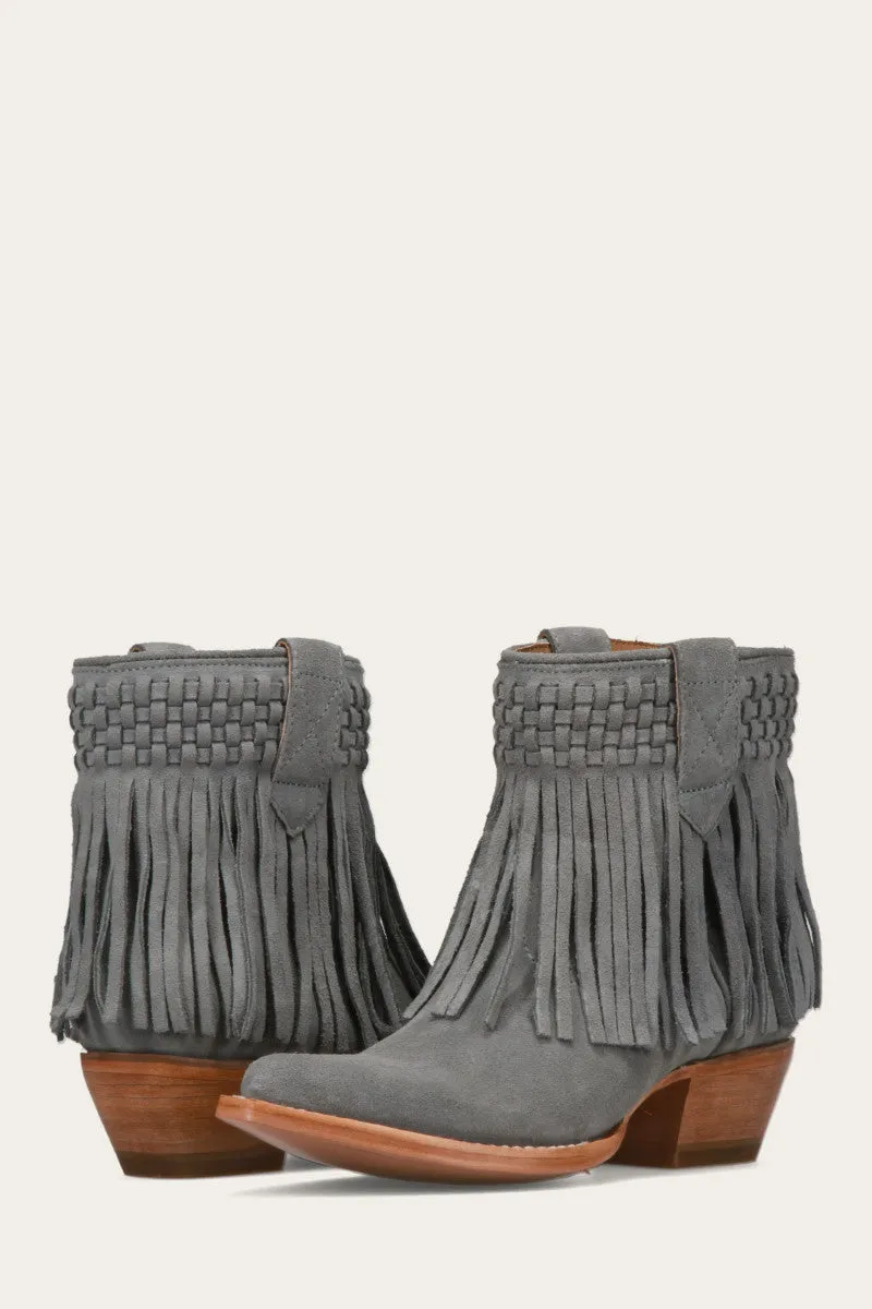 Sacha Short Fringe Bootie