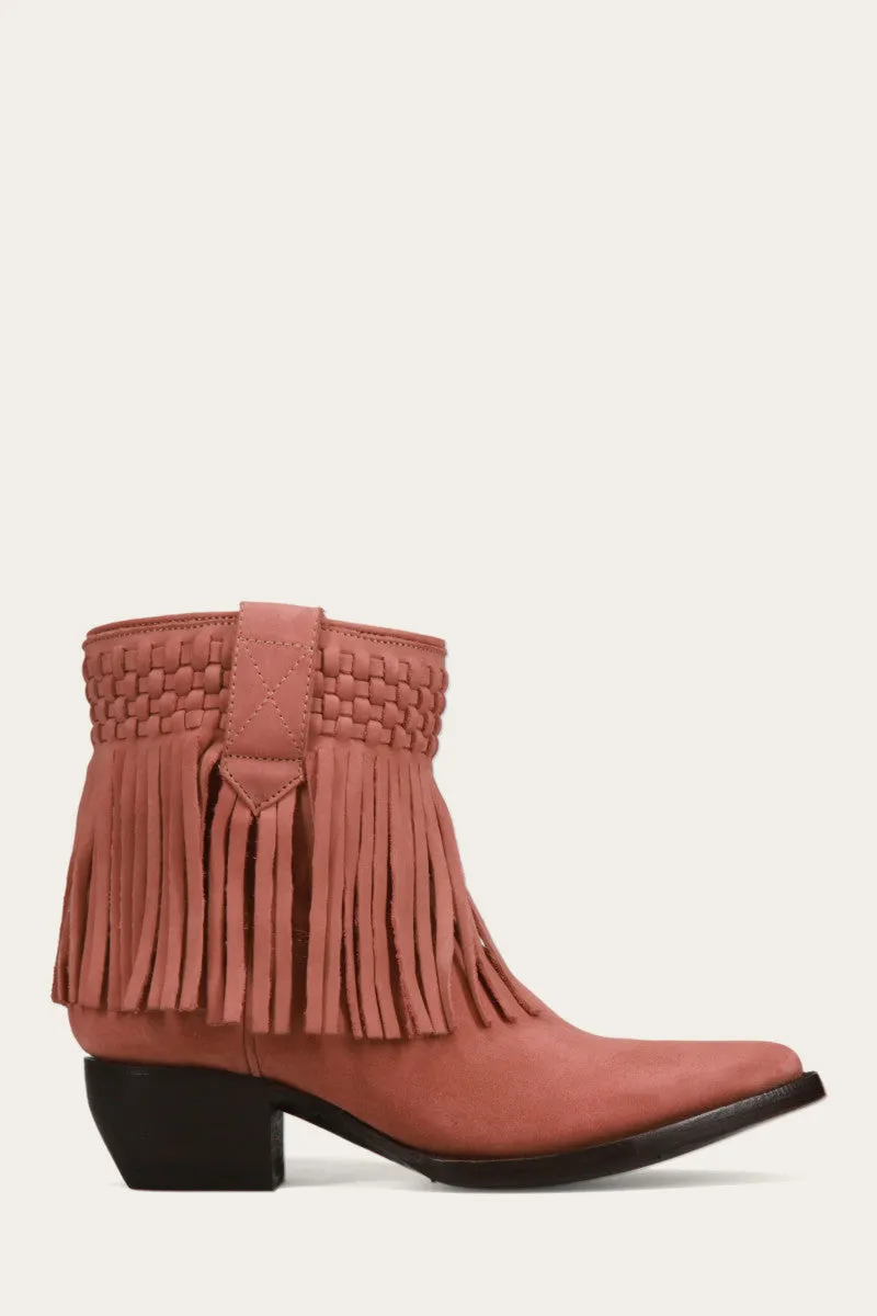 Sacha Short Fringe Bootie