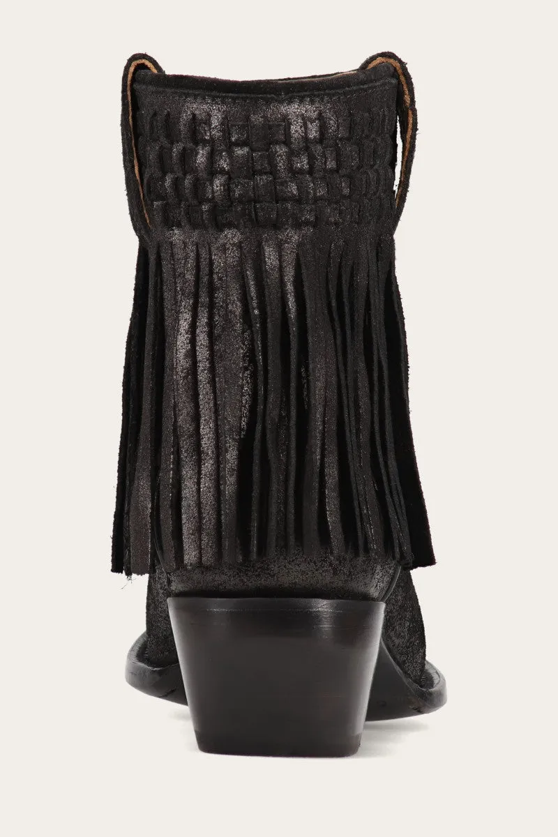 Sacha Short Fringe Bootie