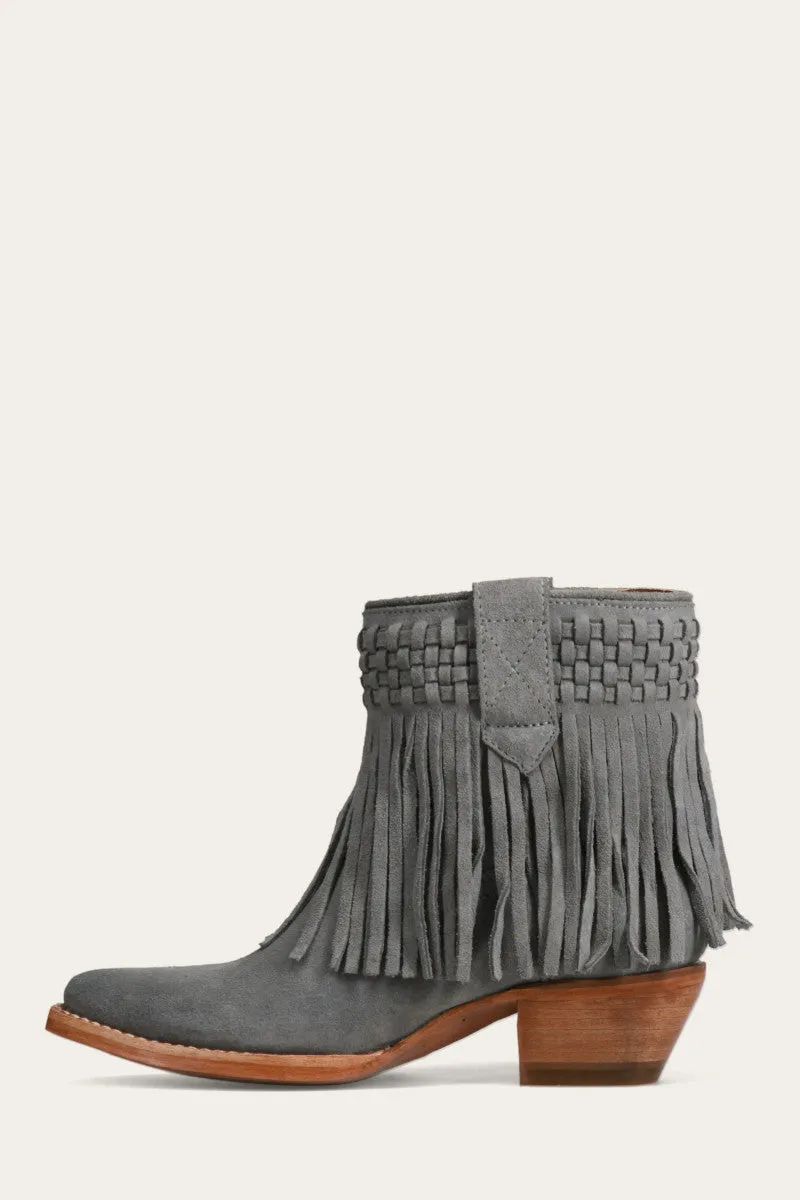 Sacha Short Fringe Bootie