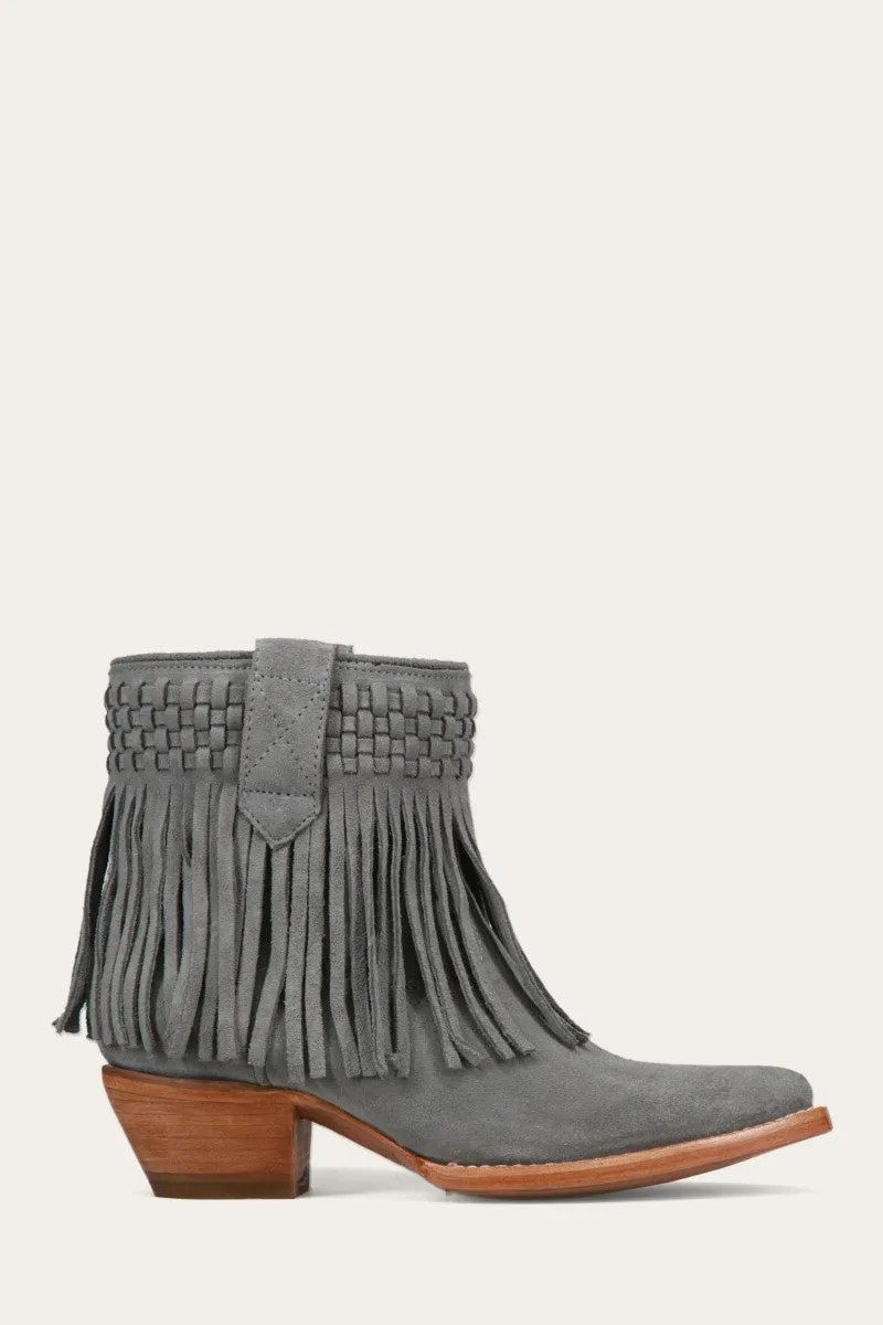 Sacha Short Fringe Bootie