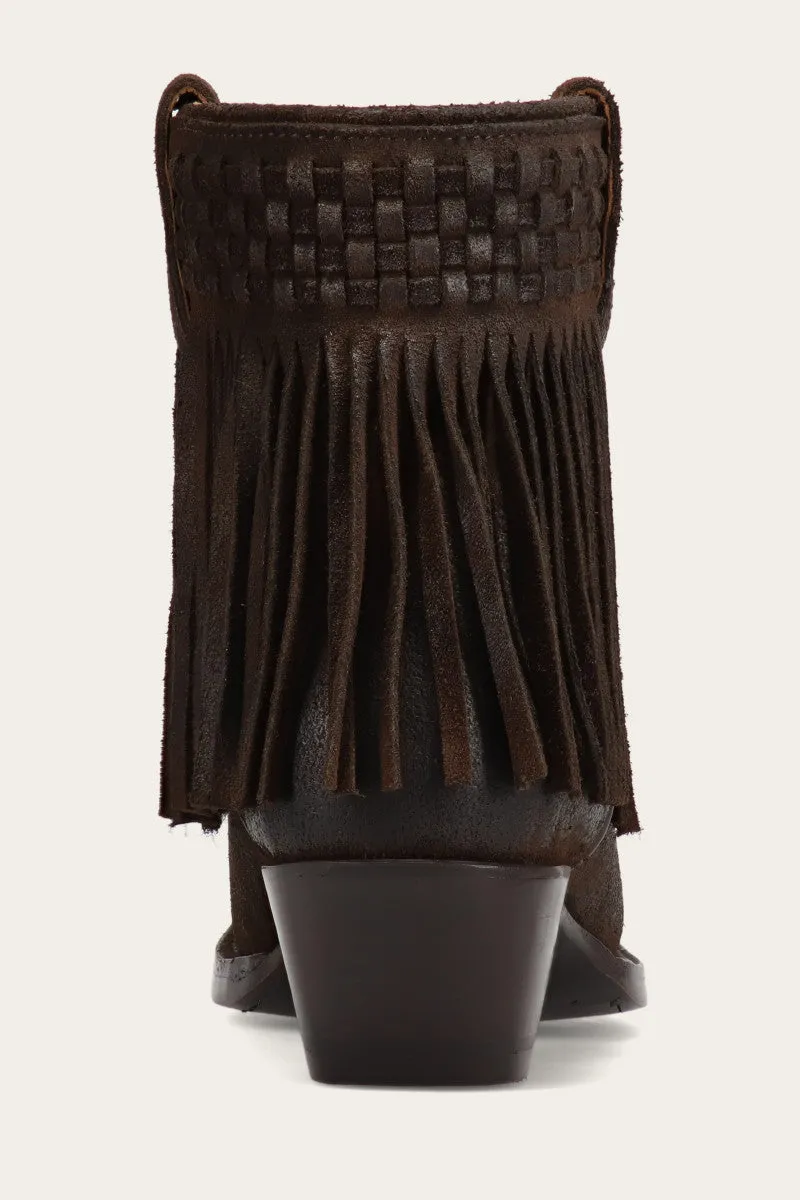 Sacha Short Fringe Bootie