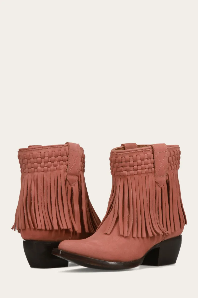 Sacha Short Fringe Bootie