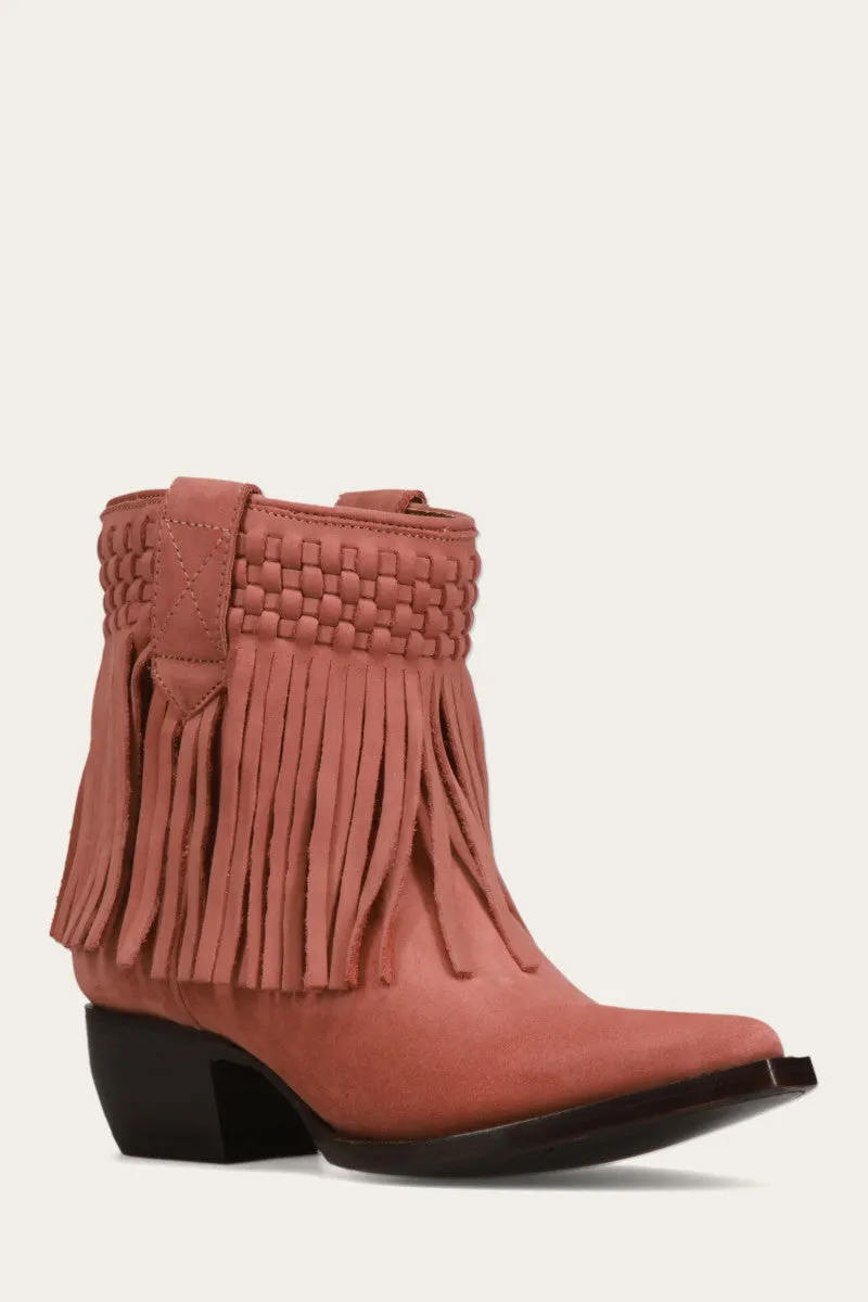 Sacha Short Fringe Bootie