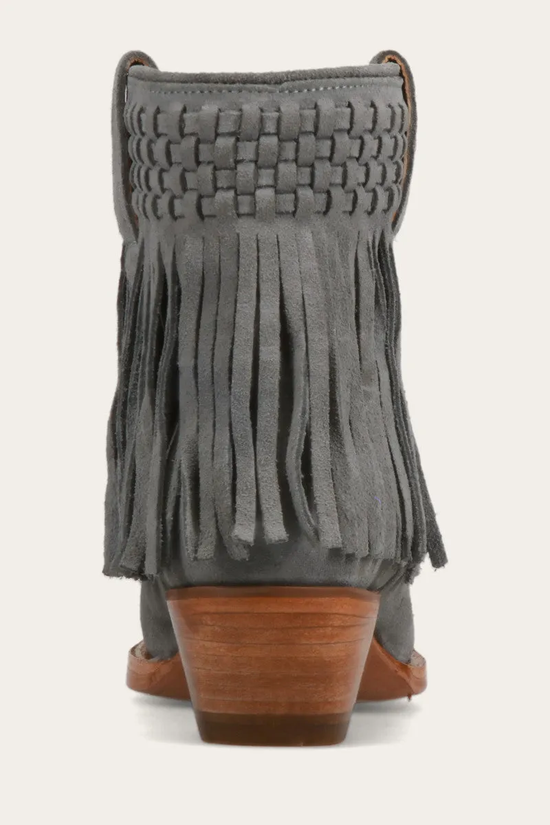 Sacha Short Fringe Bootie